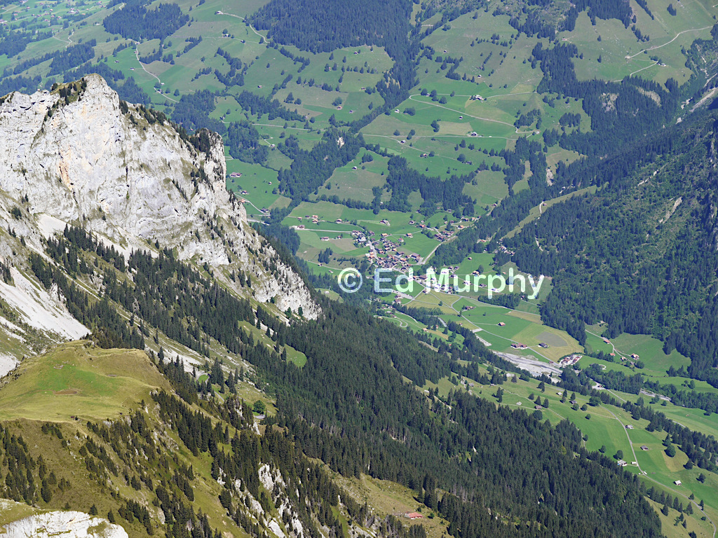 View down to Kiental village from the &Auml;rmighorn