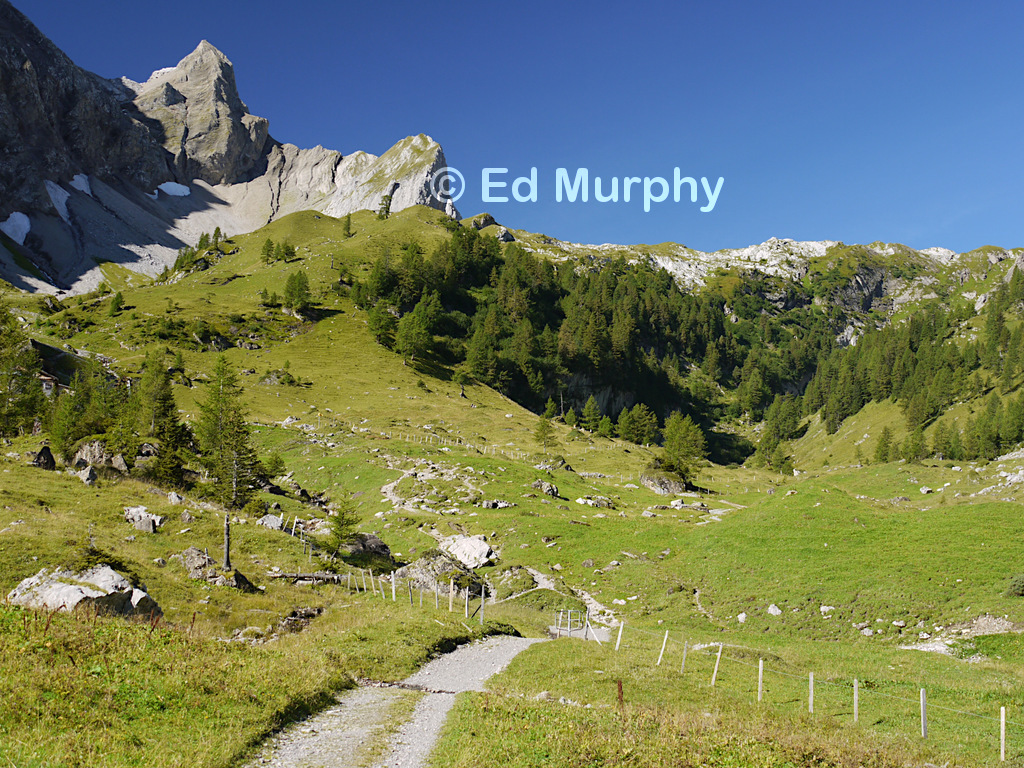 The Wildhorn Hut track near Iffigenalp