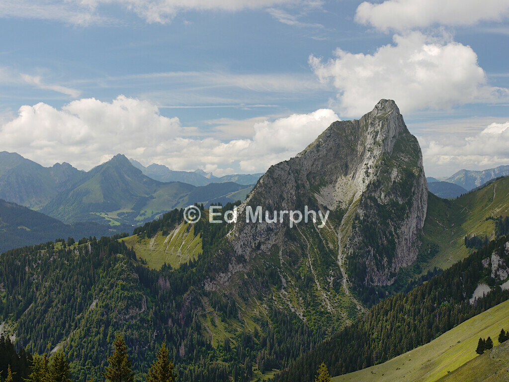 Hills of Haute-Savoie (France) from the Col de Verne