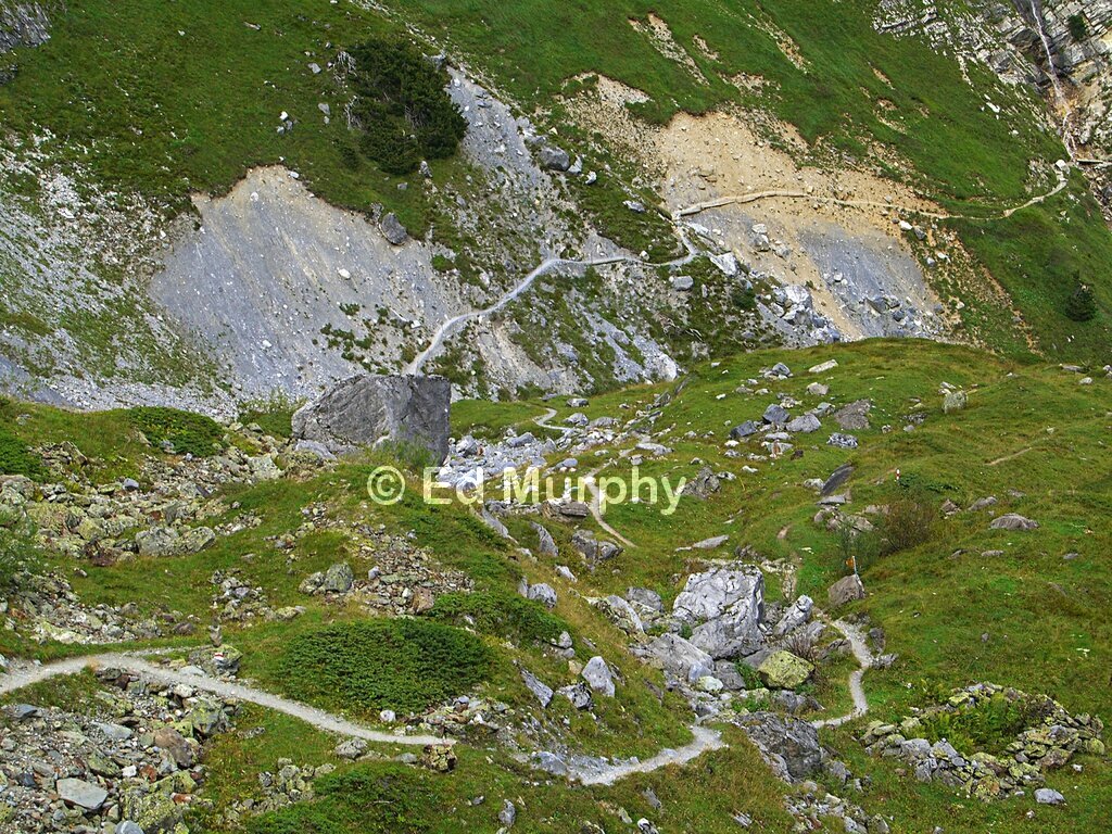 The upper stretches of the Oberhornsee track