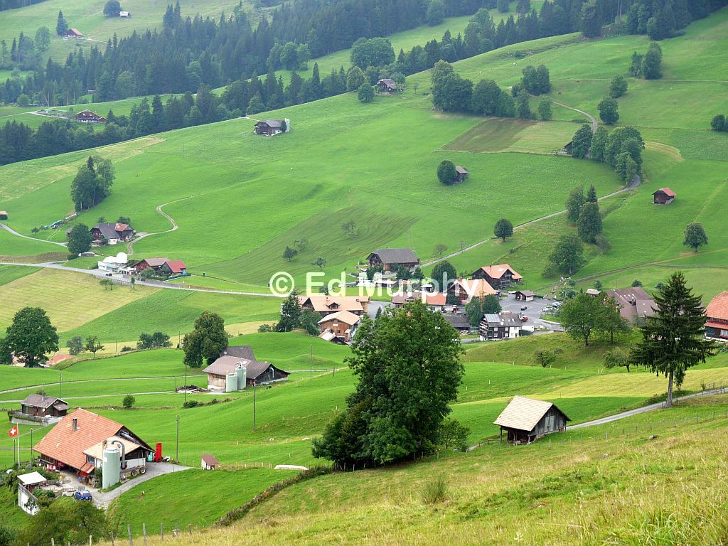 The hamlet of Sagi above Lake Thun