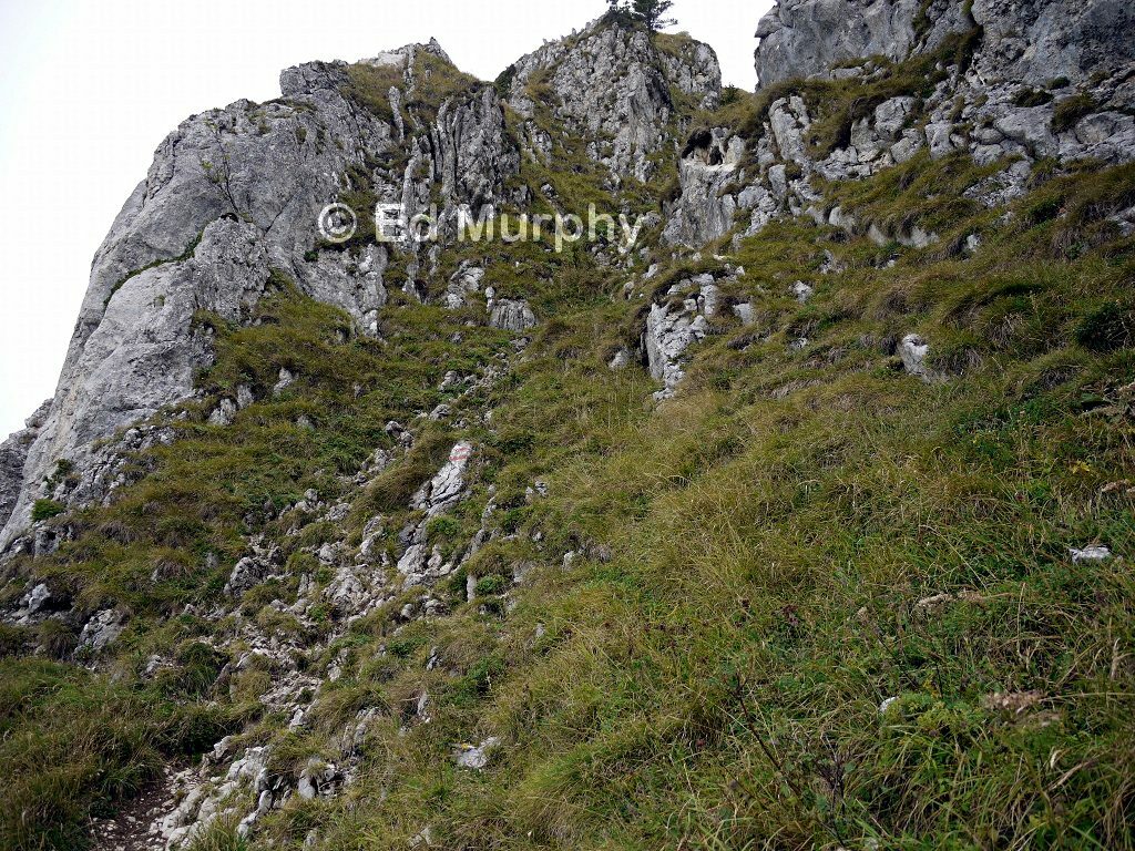 The steep final approach to the Dent de Broc summit