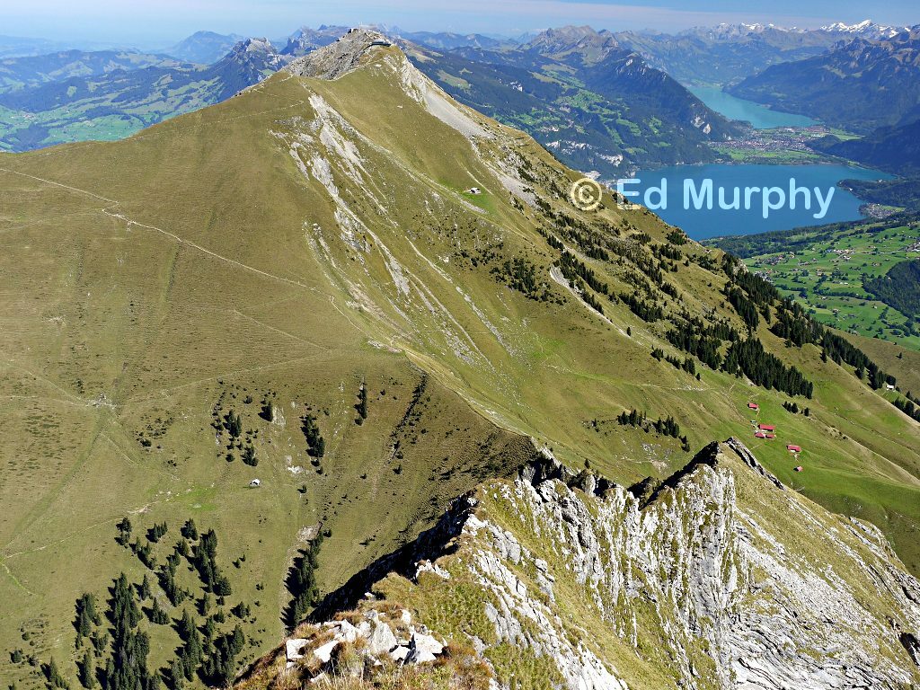 The Niesen, Lake Thun and distant Lake Brienz