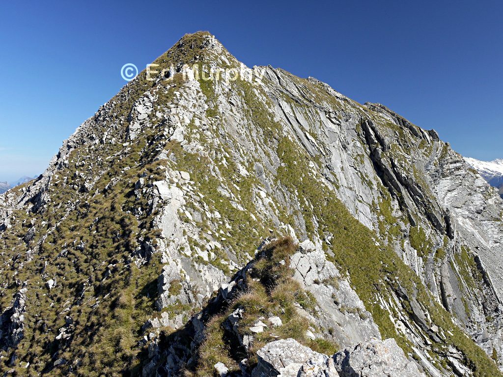 On the way to the summit of the Fromberghorn