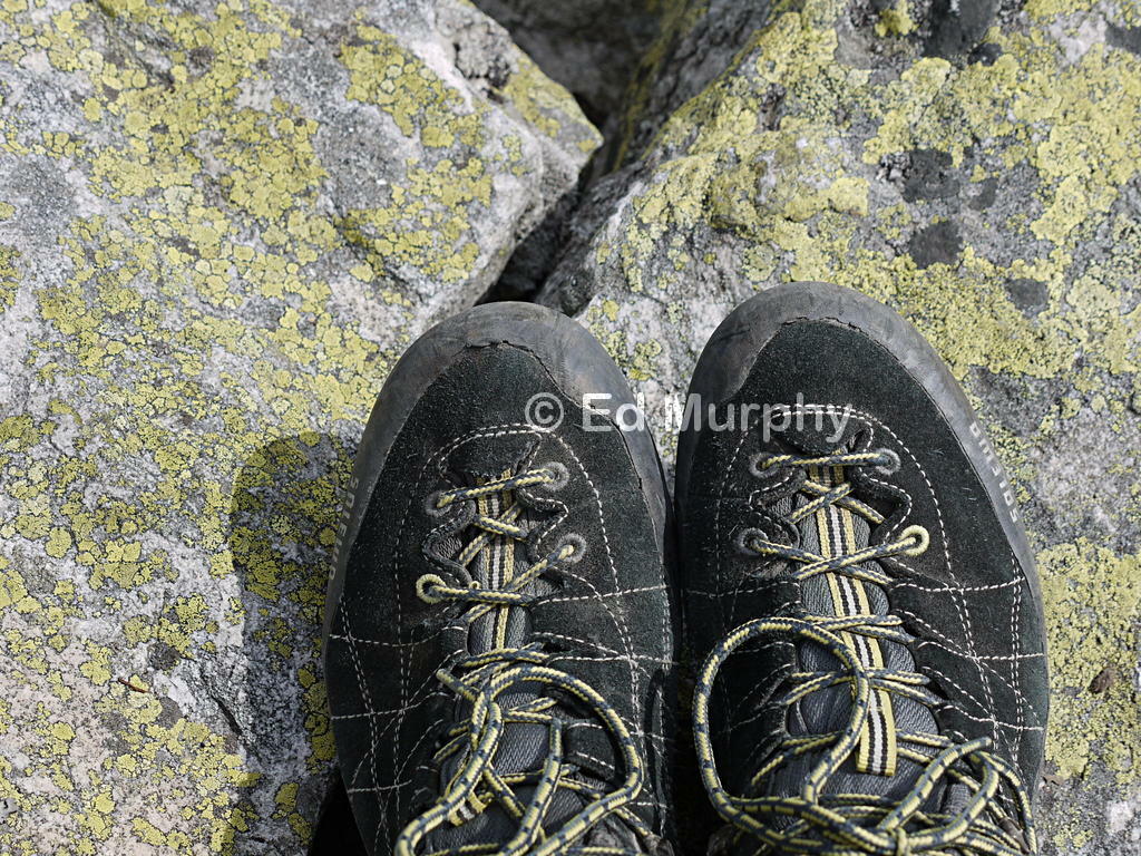 Colour-coordinated boots on the Trogenhorn