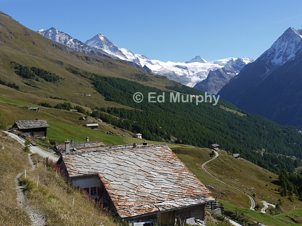 The Dent Blanche and the Ferp&egrave;cle Glacier from the Col de Torrent path