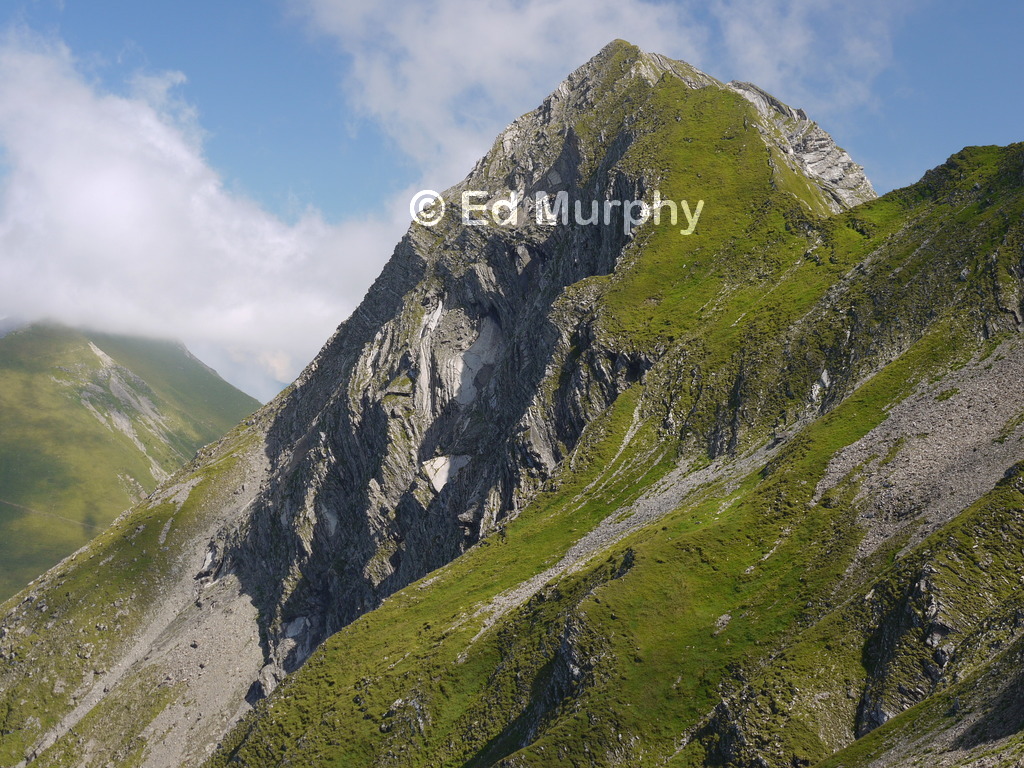 The Fromberghorn from the approach to the Drunengalm summit