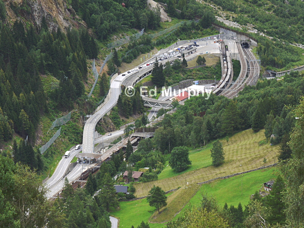 The car transporter complex for the L&ouml;tschberg tunnel at Goppenstein