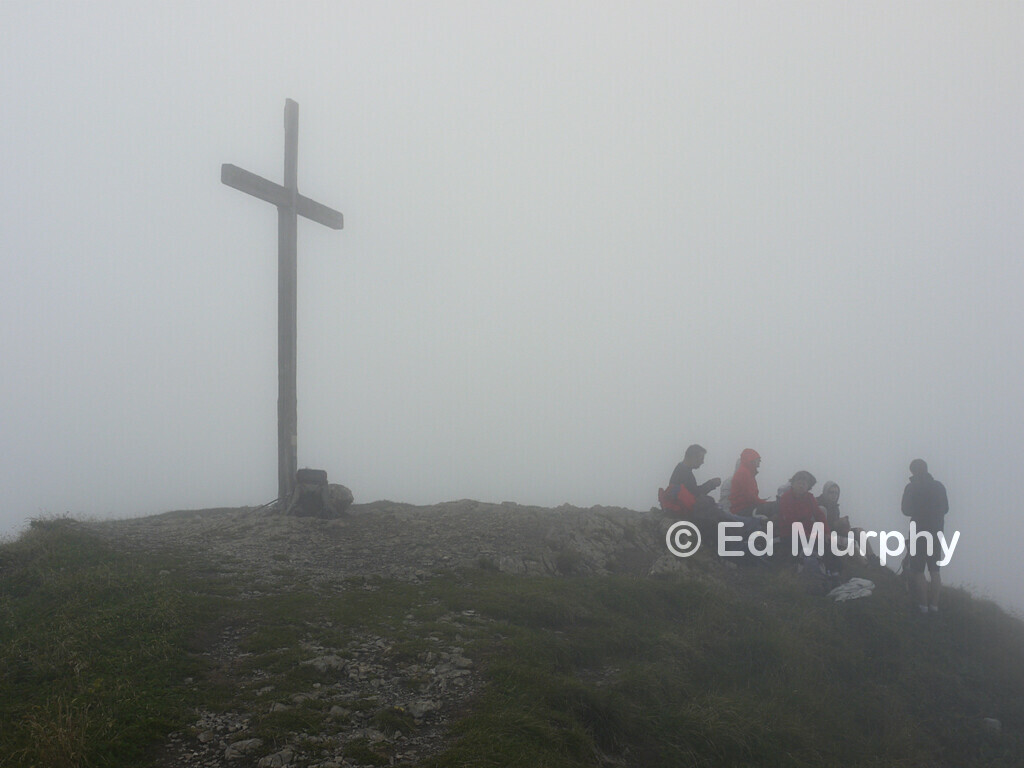 A viewless day on the summit of Le Grammont