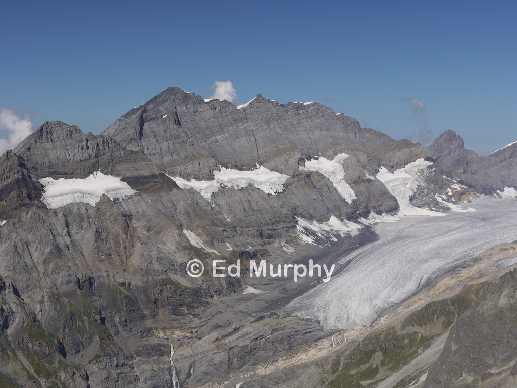 The Bl&uuml;mlisalp range and the tongue of the Kanderfirn glacier