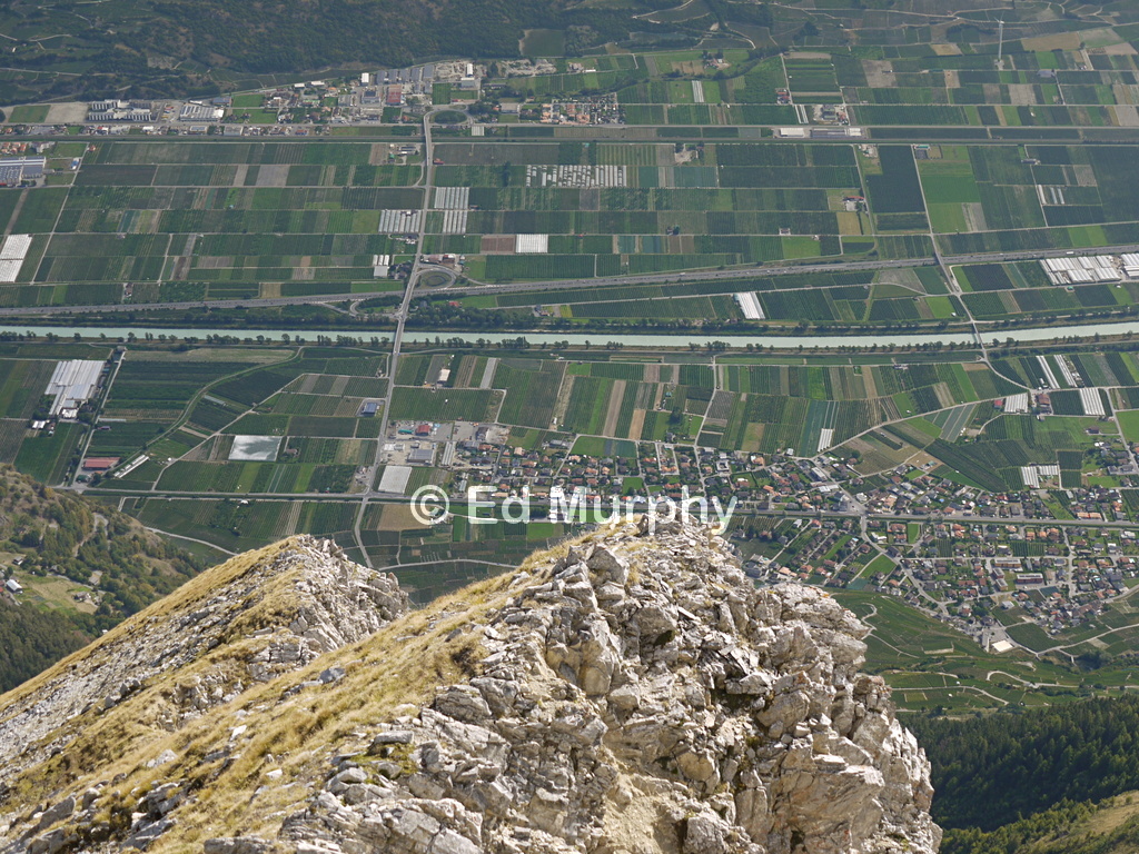 The Rh&ocirc;ne Valley from the summit of the Grand Chavalard