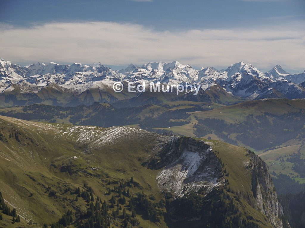The Bernese Oberland from the summit of the Kaiseregg