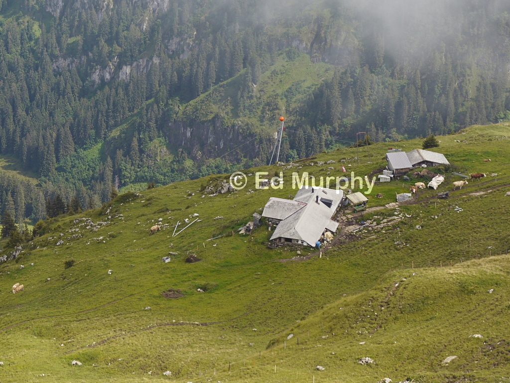 From here the farmer used to send snacks to the Gehrihorn by cable