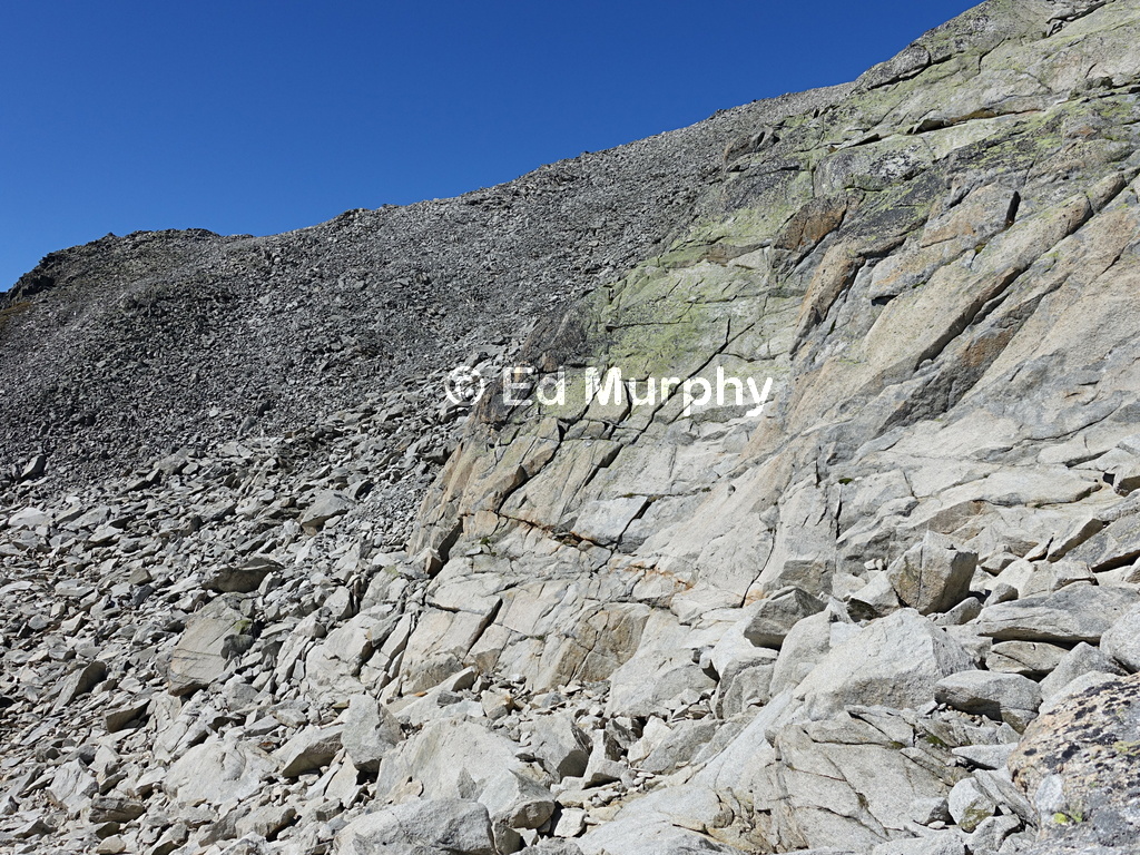 Featureless rubble slopes below the T&auml;schehorn