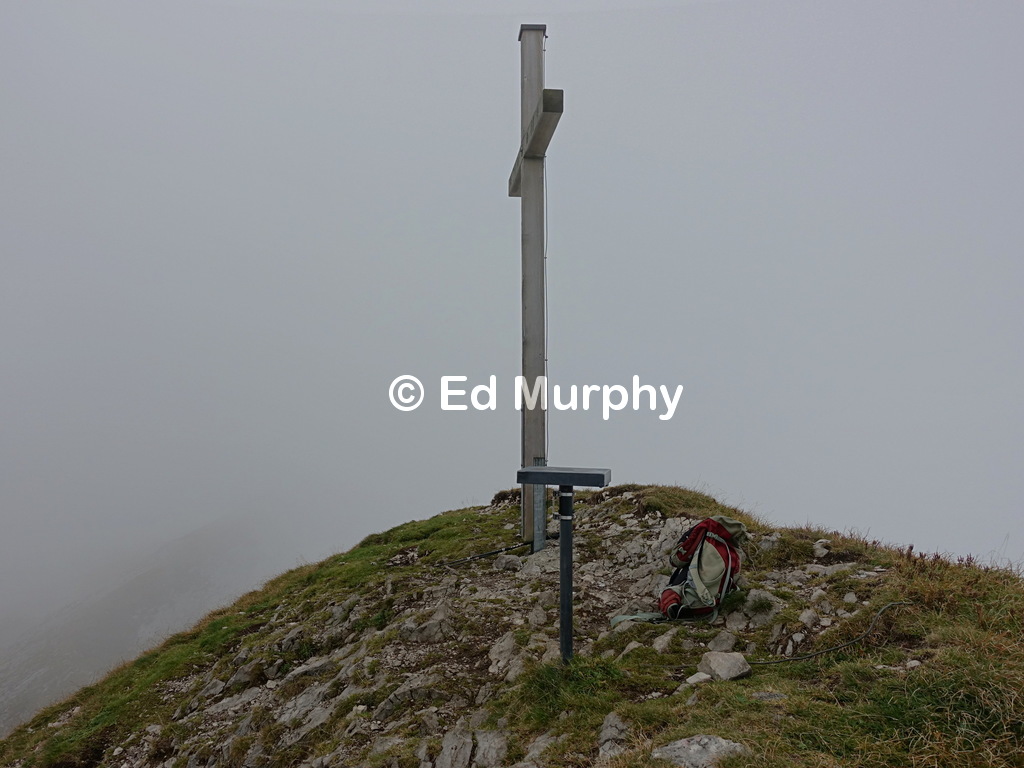 The summit of the Hengst in cloud
