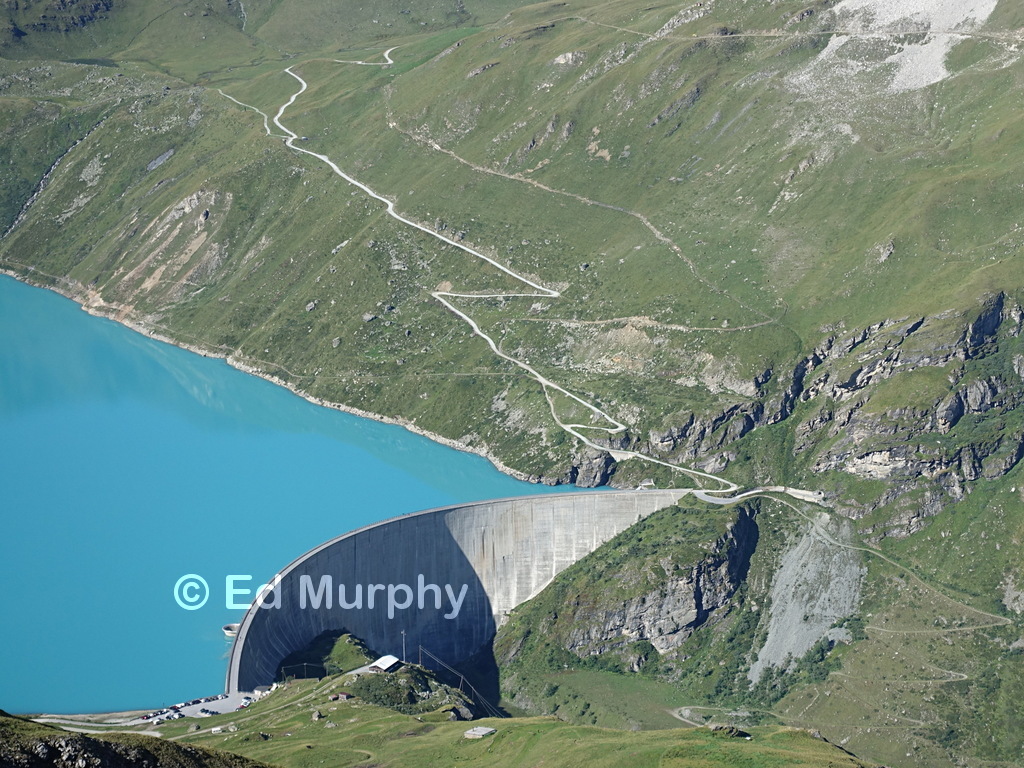 The Moiry Dam from the Corne de Sorebois