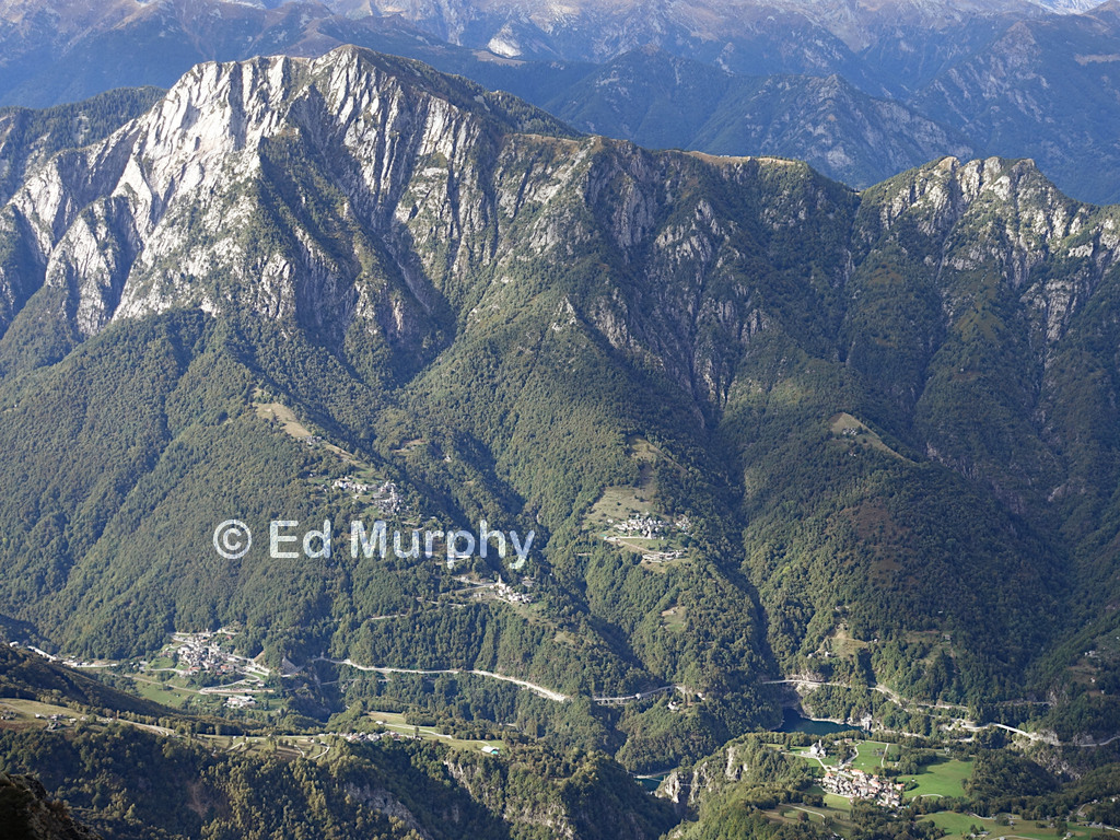 Pizzo Ruscada and the Centovalli from Monte Gridone's summit